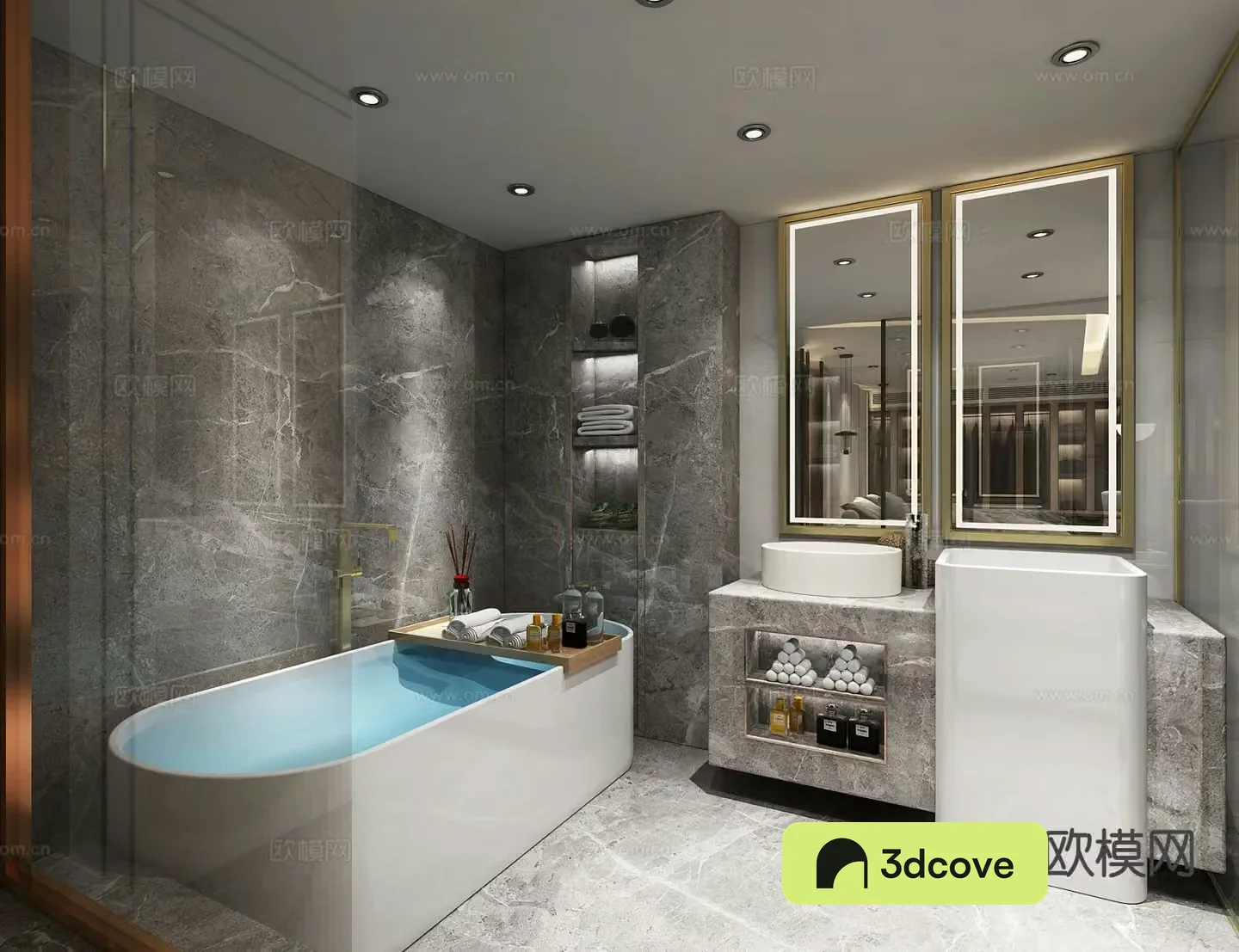 Modern bathroom toilet