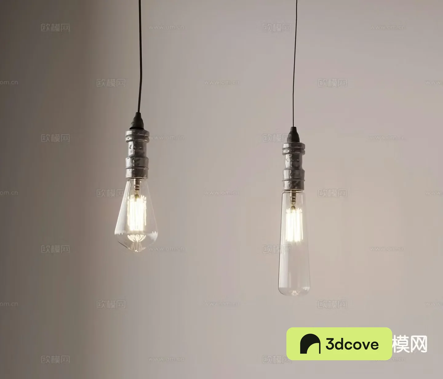 Industrial style small chandelier fishing line chandelier