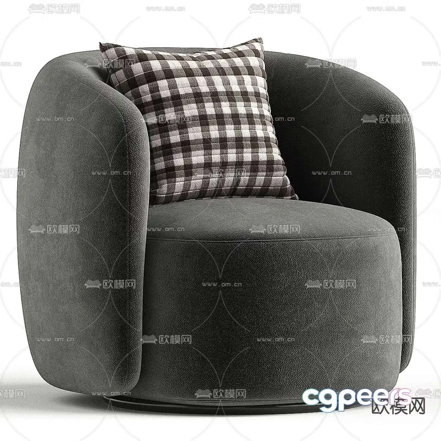 Manik single sofa 3d model