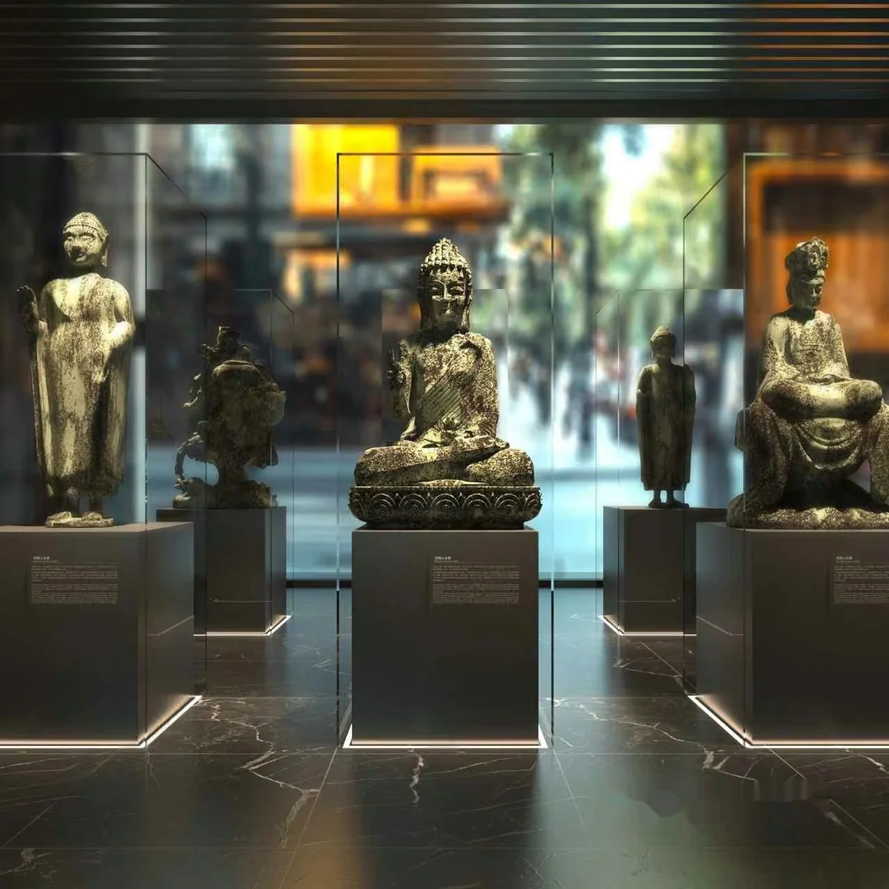 Ancient Stone Statues 3D Model – 13594 – VRAY Render
