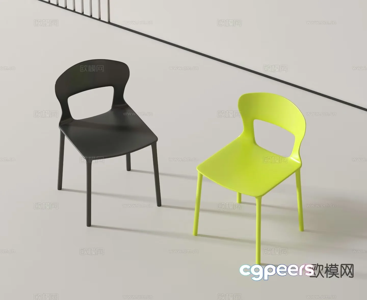 Two Chairs 3D Model – 18807 – VRAY Render
