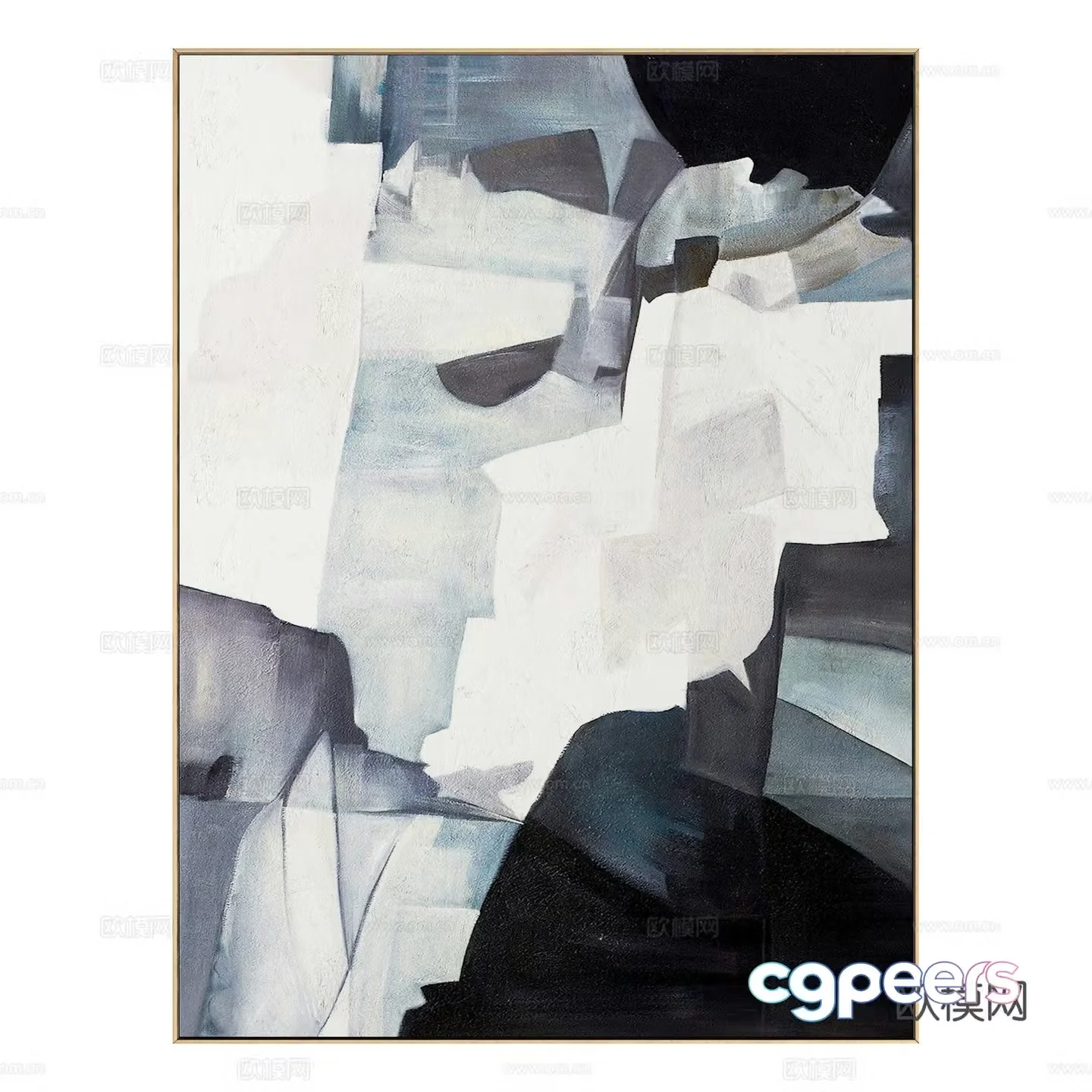 Modern hanging painting 3d model