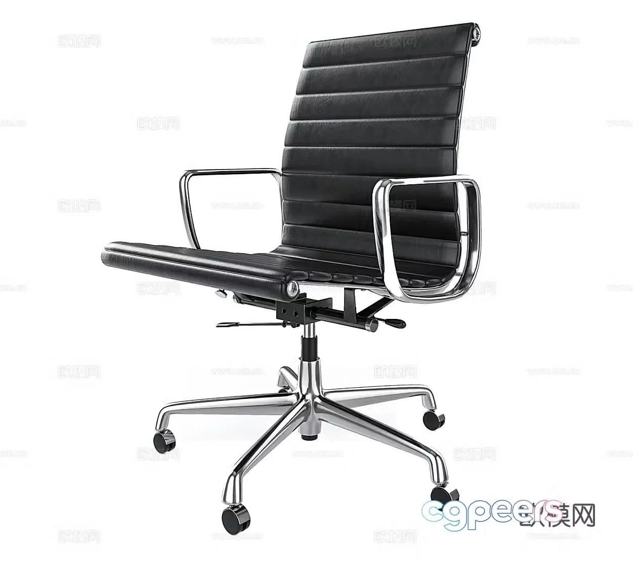 Light luxury office chair leather office chair leather office chair wheelchair rotating chair employee chair 3D model