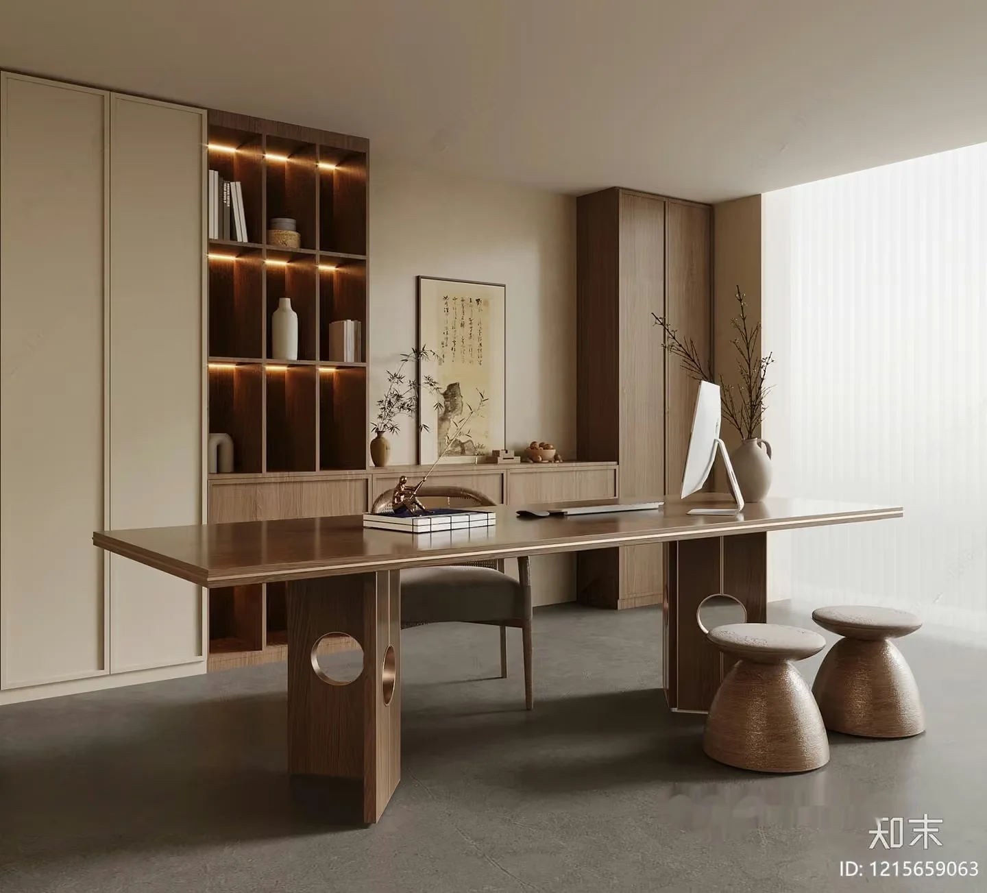 Modern Home Office 3D Model – 14496 – VRAY Render
