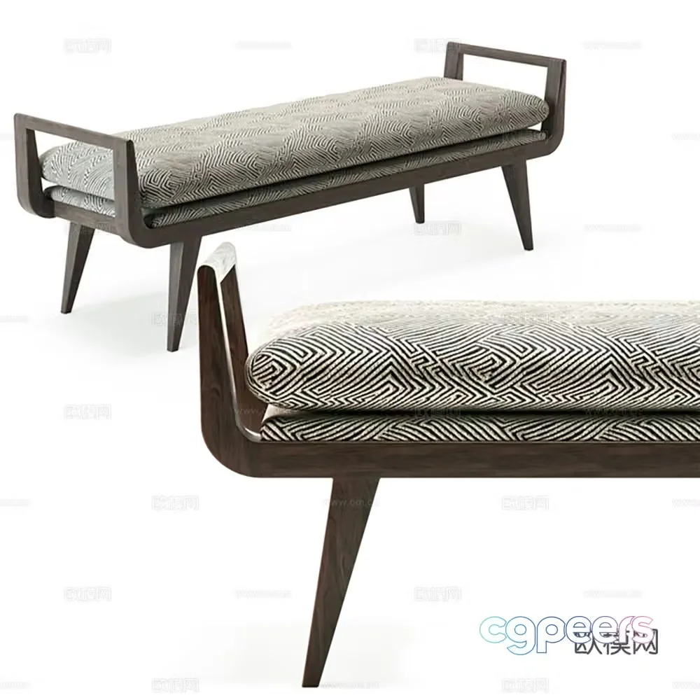 Bedside stool bedside stool bench 3d model