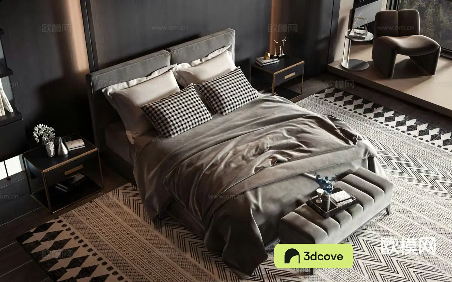 Modern double bed