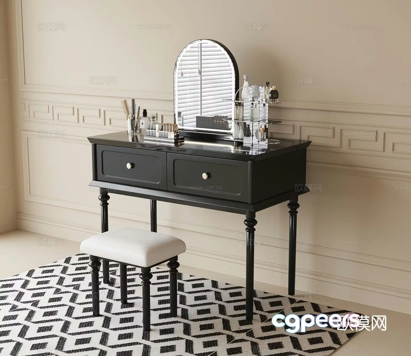 French dressing table dressing table 3d model
