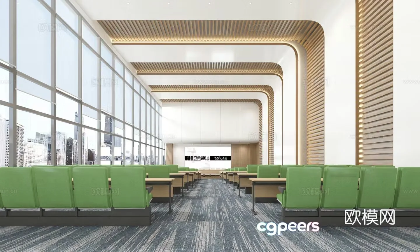 Modern conference hall lecture hall 3d model
