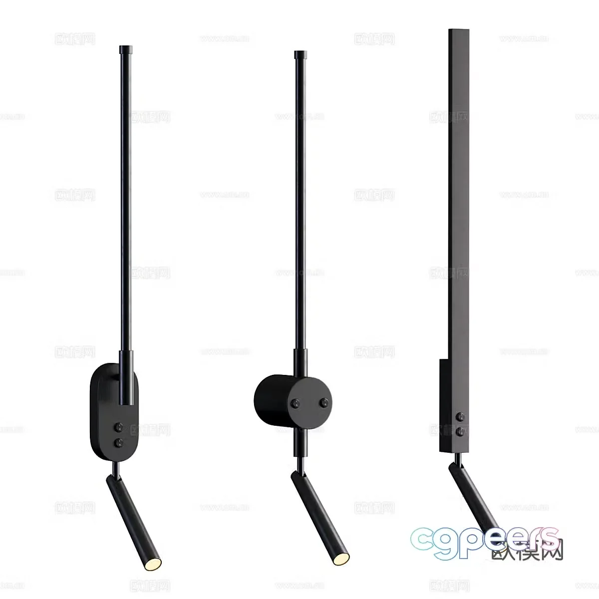 Modern Italian minimalist long wall lamp 3D model