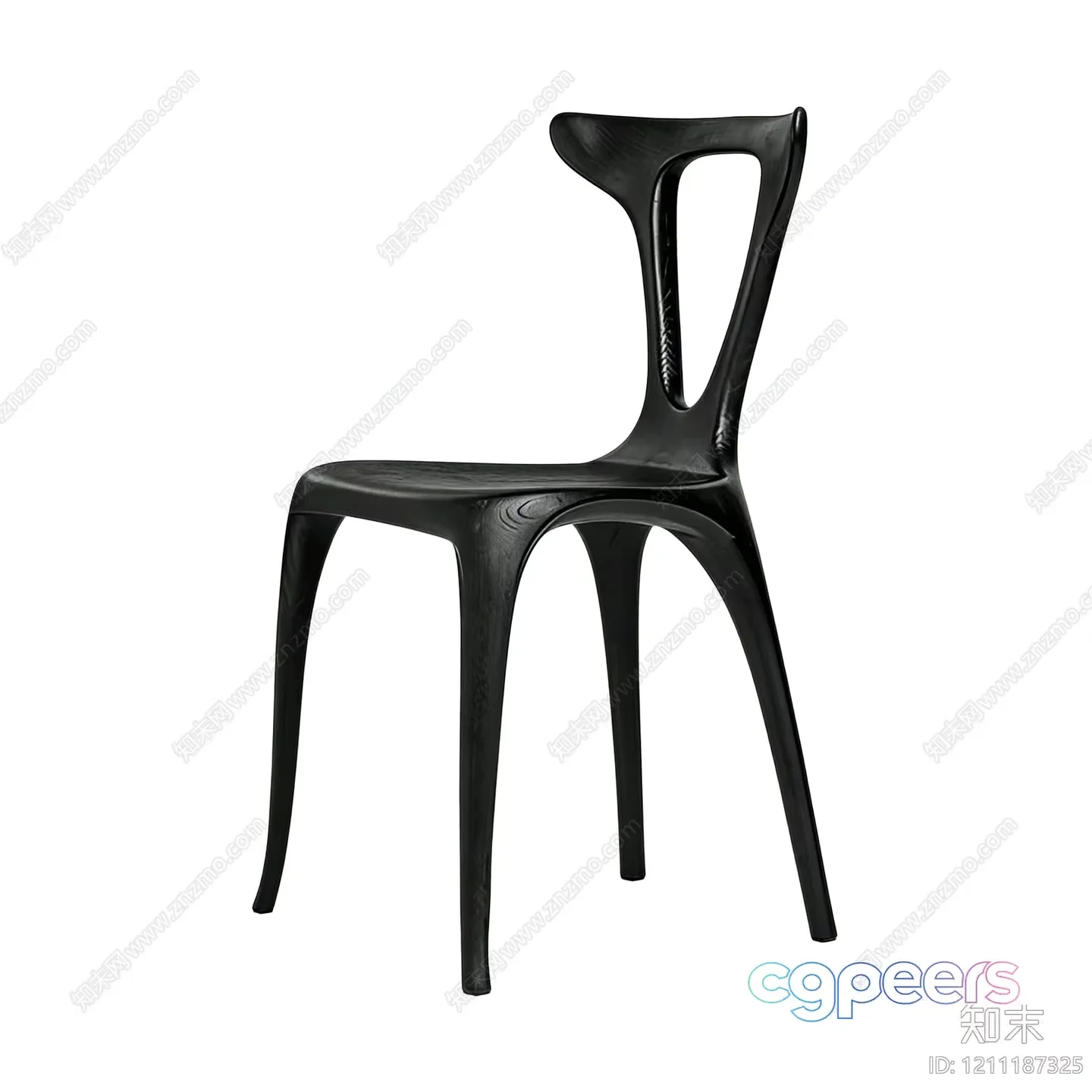 A Black Chair 3D Model – 6904 – VRAY Render