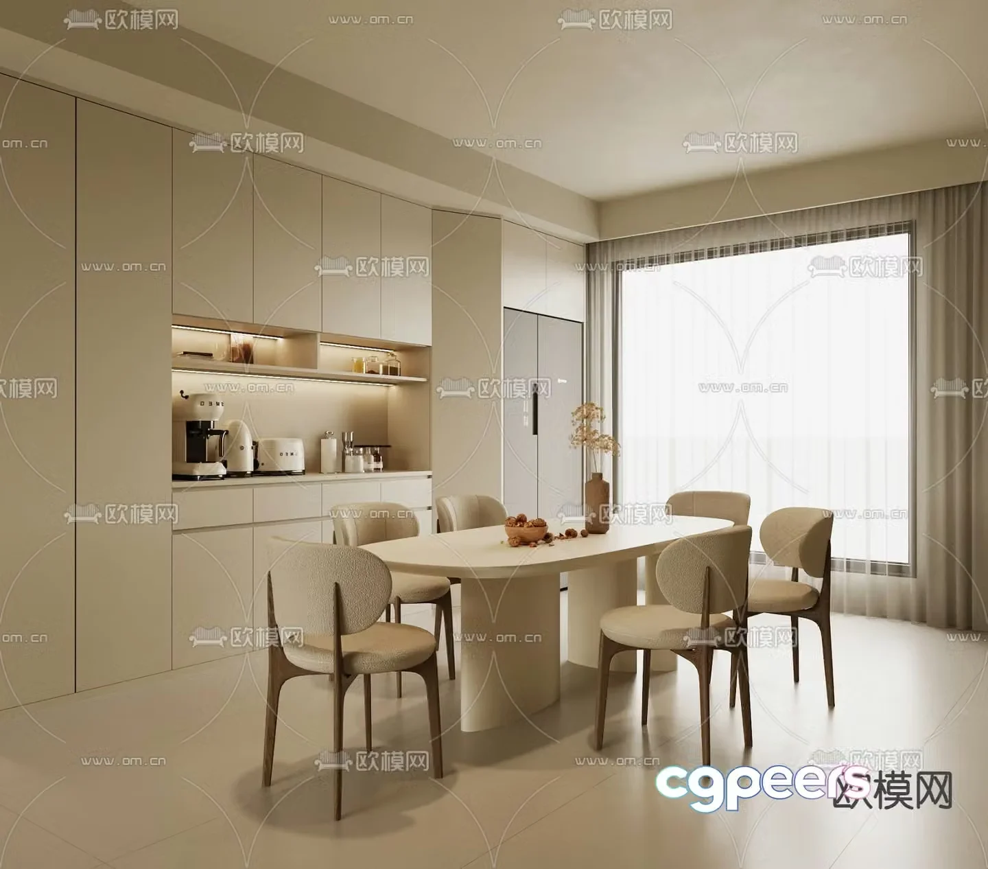 Creamy restaurant 3d model