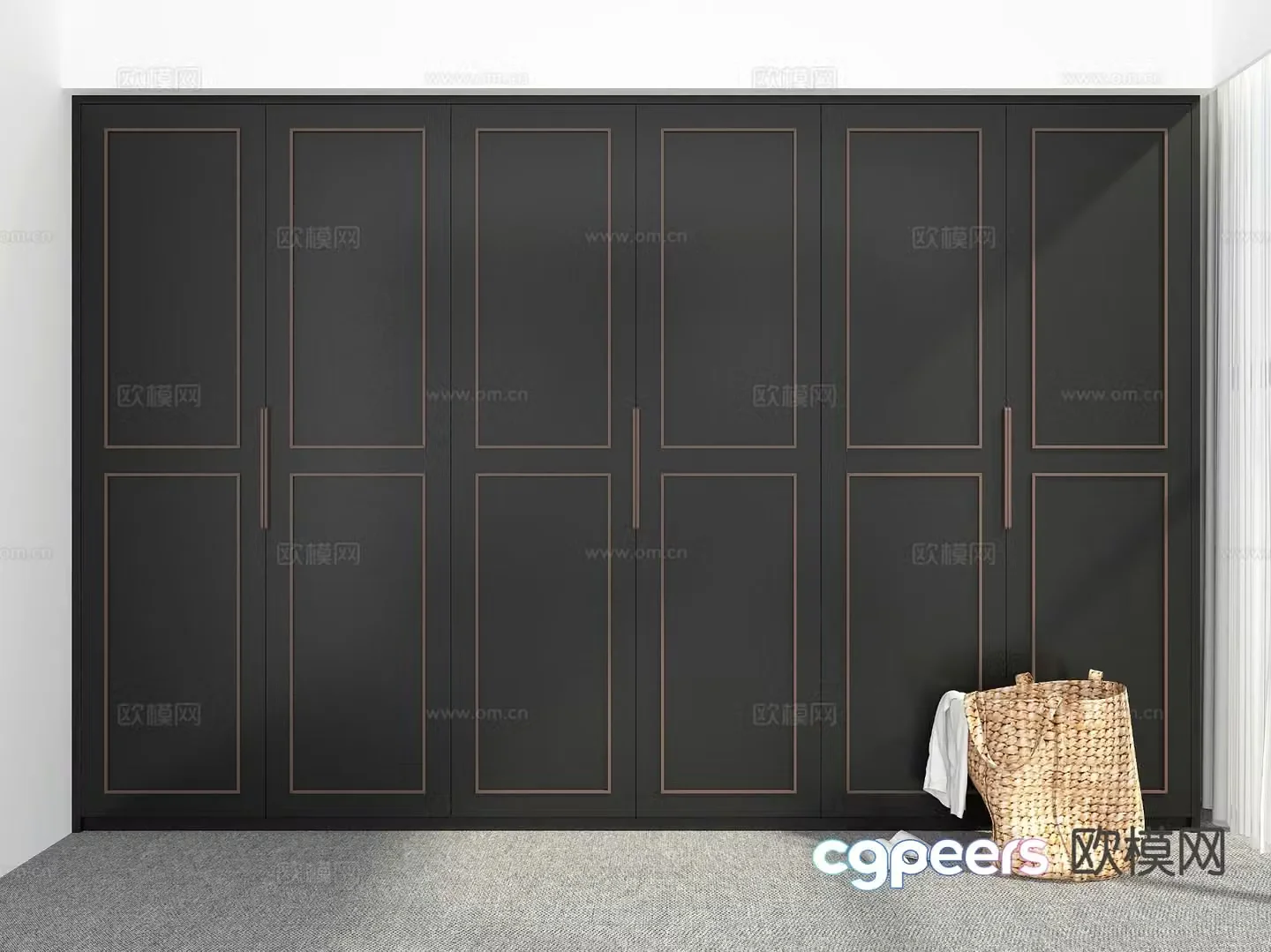 modern wardrobe wardrobe 3d model