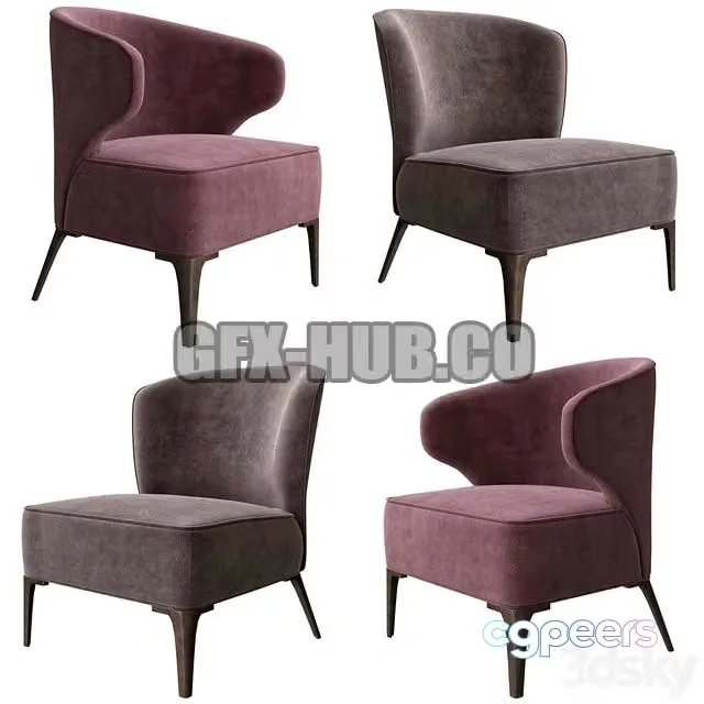 3ds Max Free – ASTON armchair, 2 color
