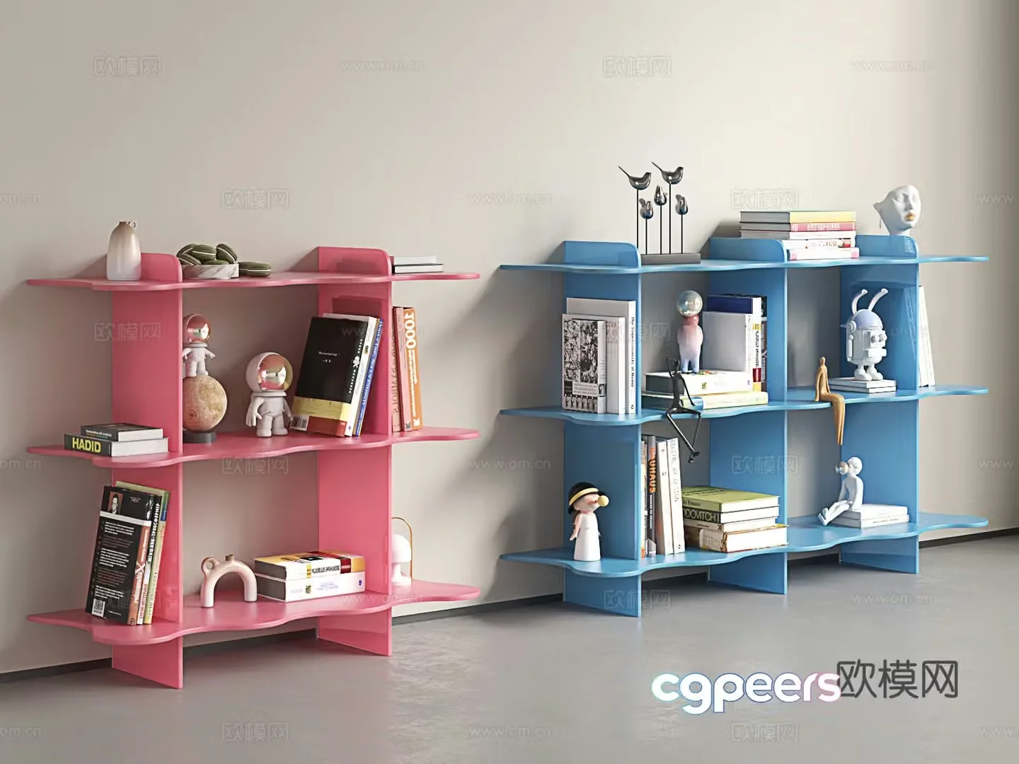 Modern acrylic storage rack Simple magazine storage rack Light luxury bookshelf Storage rack Children’s bookshelf 3D model