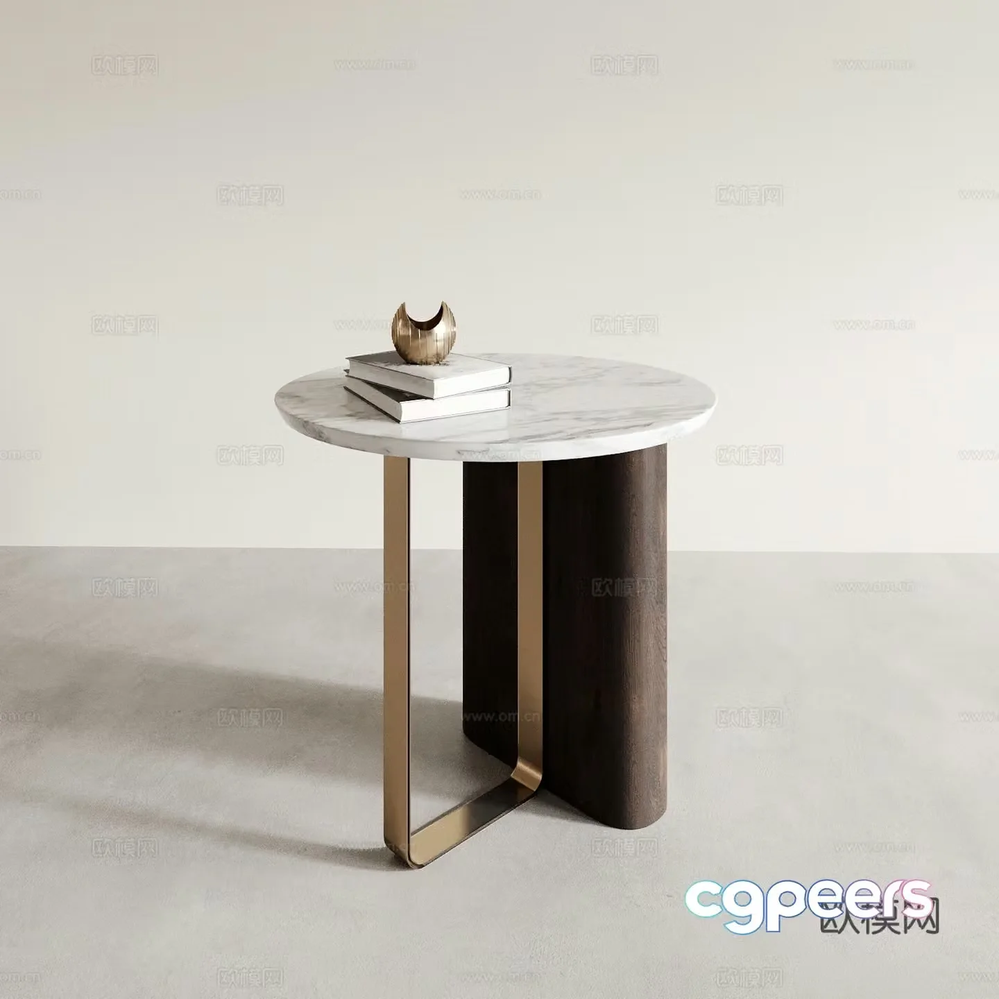Modern side table round table table table 3d model