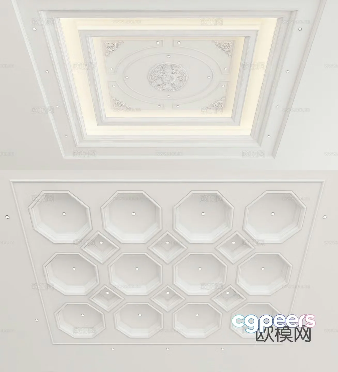 European style ceiling 3D model