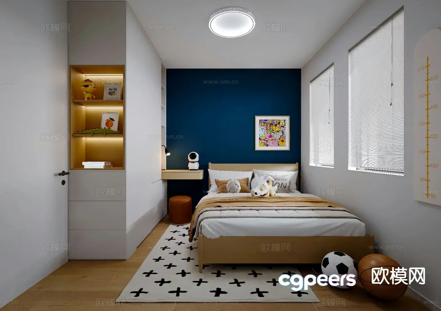 Modern children’s room girl’s room kid’s room 3d model
