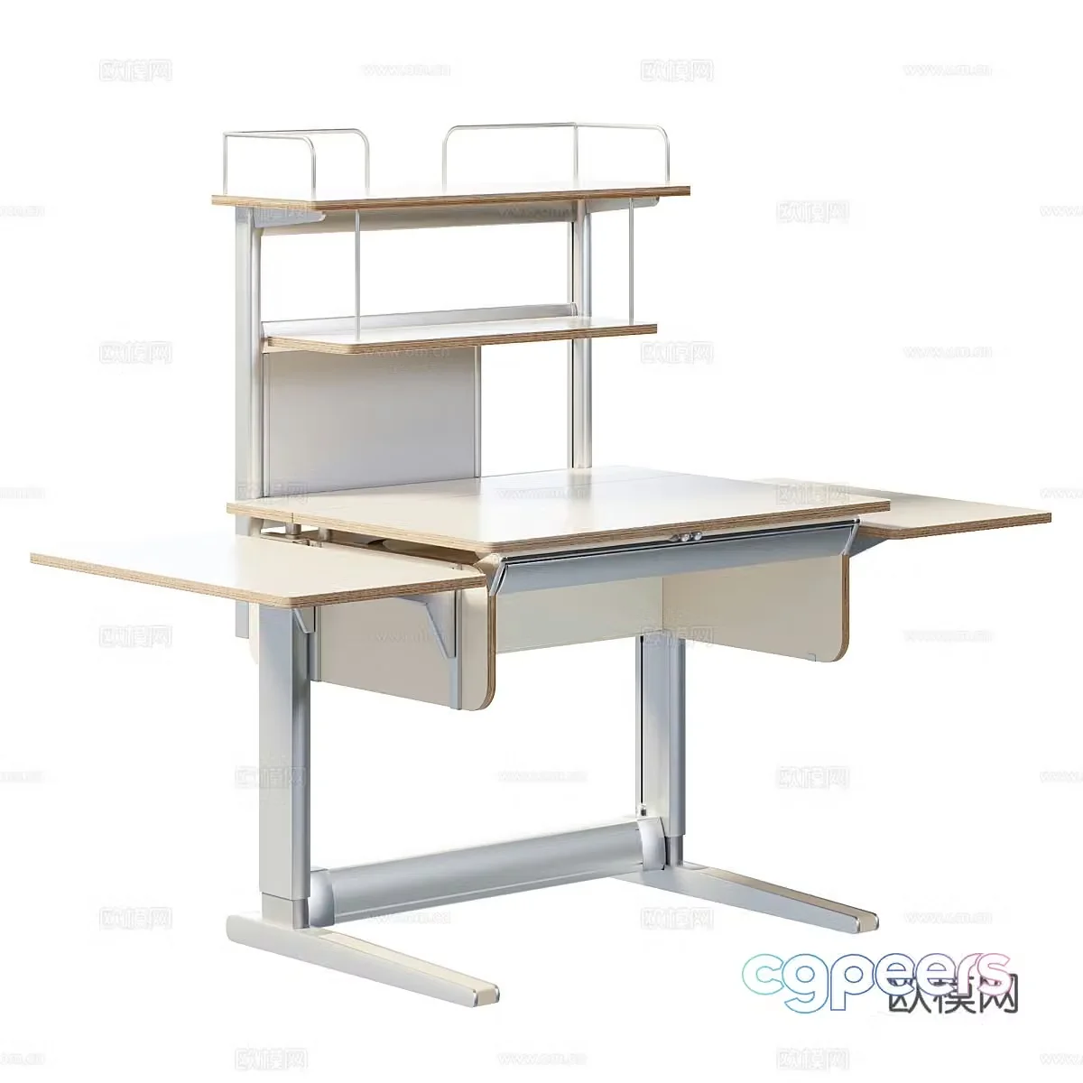 Modern desk study desk writing desk 3d model