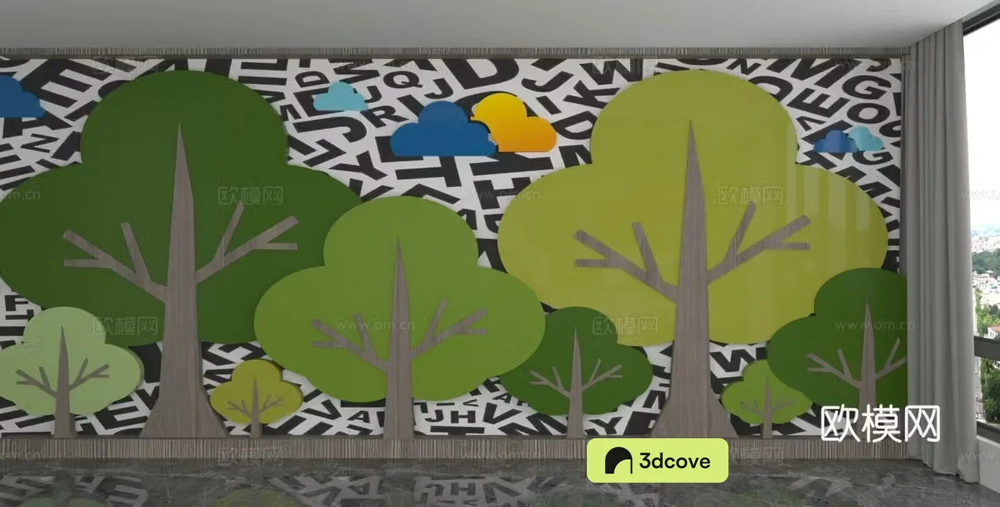 Modern background wall