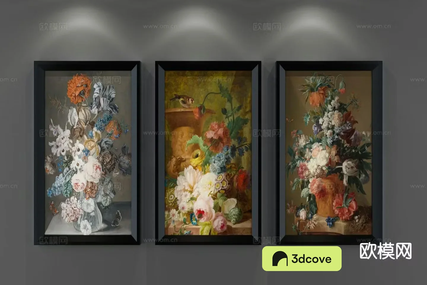 Nordic decorative painting oil painting flower hanging painting