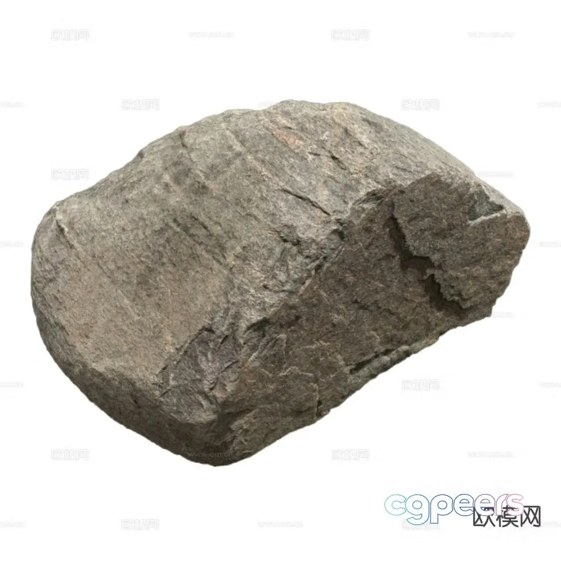 modern rock granite 3d model