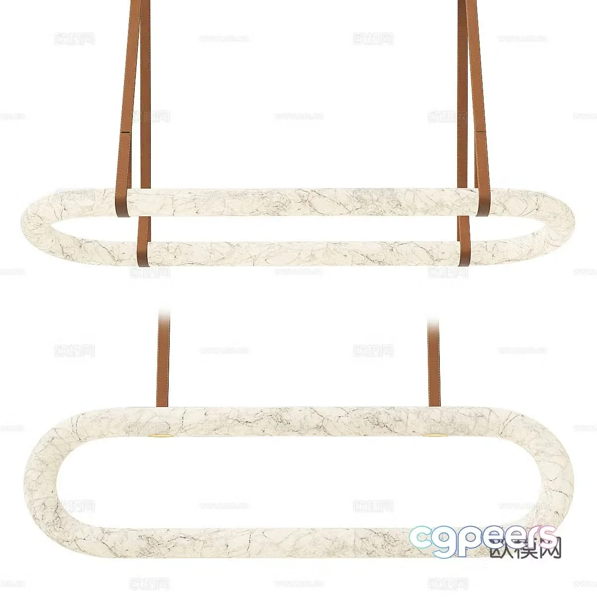 New Chinese marble chandelier 3D model