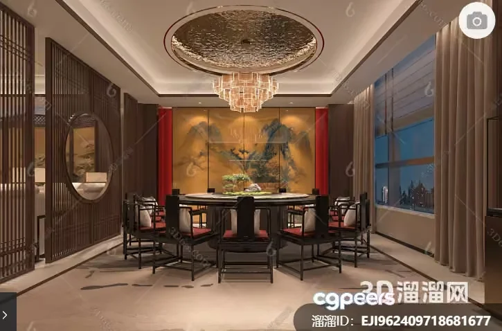 A Dining Room 3D Model – 17103 – VRAY Render