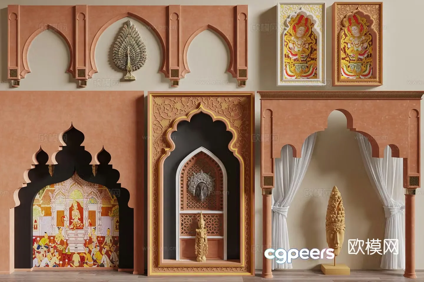 Southeast Asian architecture 3D model