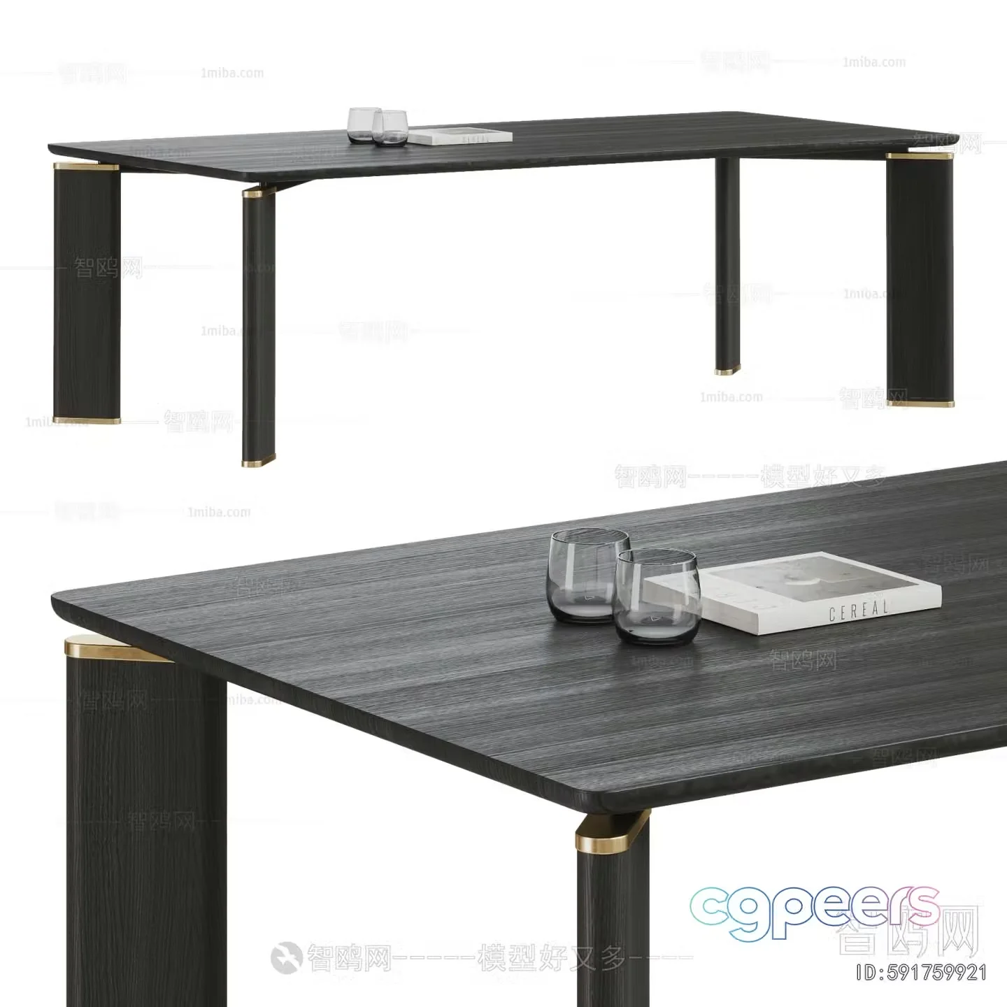 Modern Minimalist Desk 3D Model – 9011 – VRAY Render