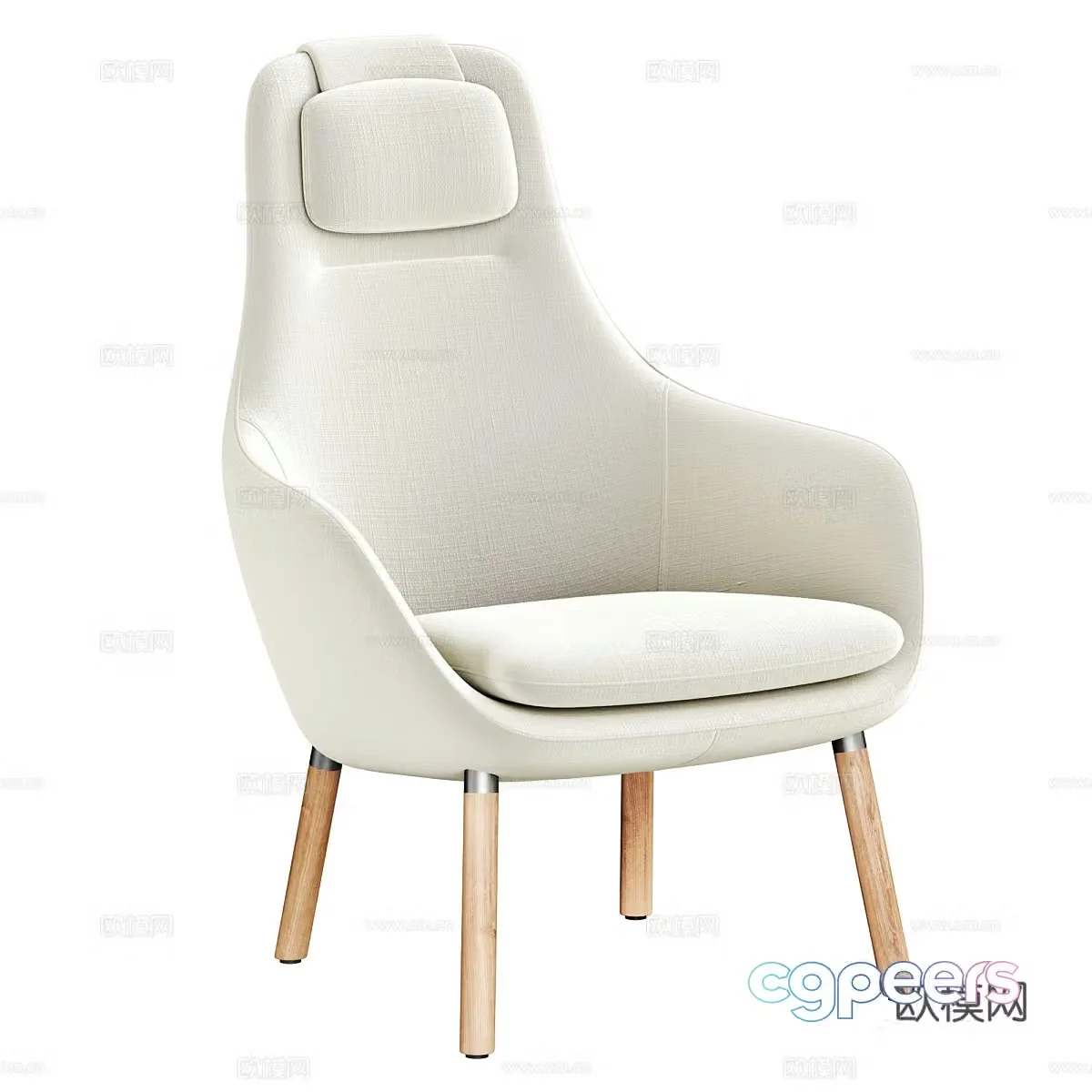 Leisure chair single chair 3d model