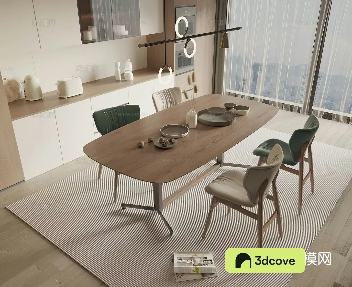 Log style dining table and chairs bar dining table