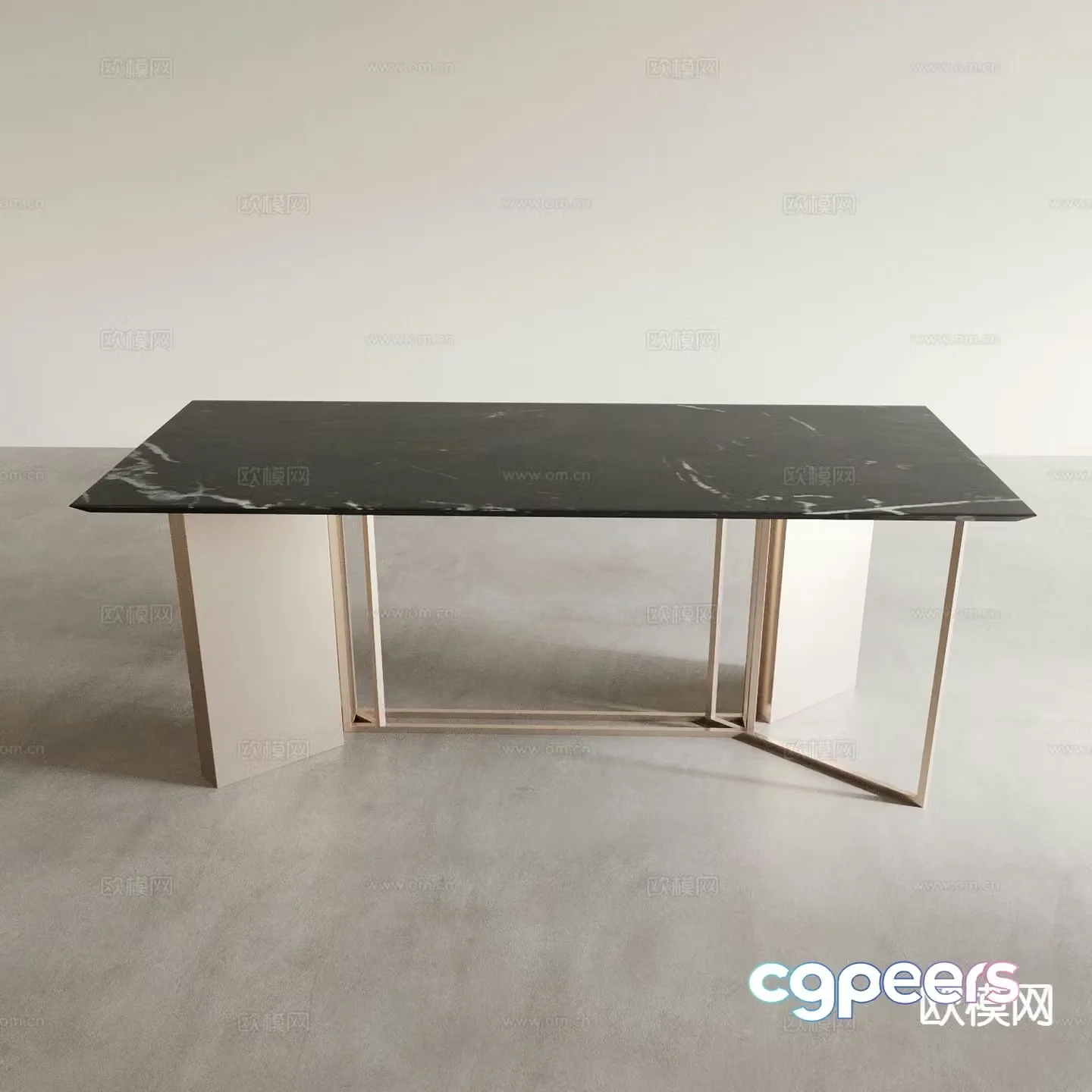 Modern desk writing desk computer desk 3d model