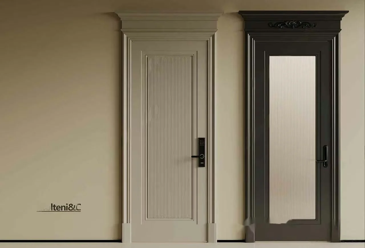 A White And Black Door 3D Model – 7061 – VRAY Render