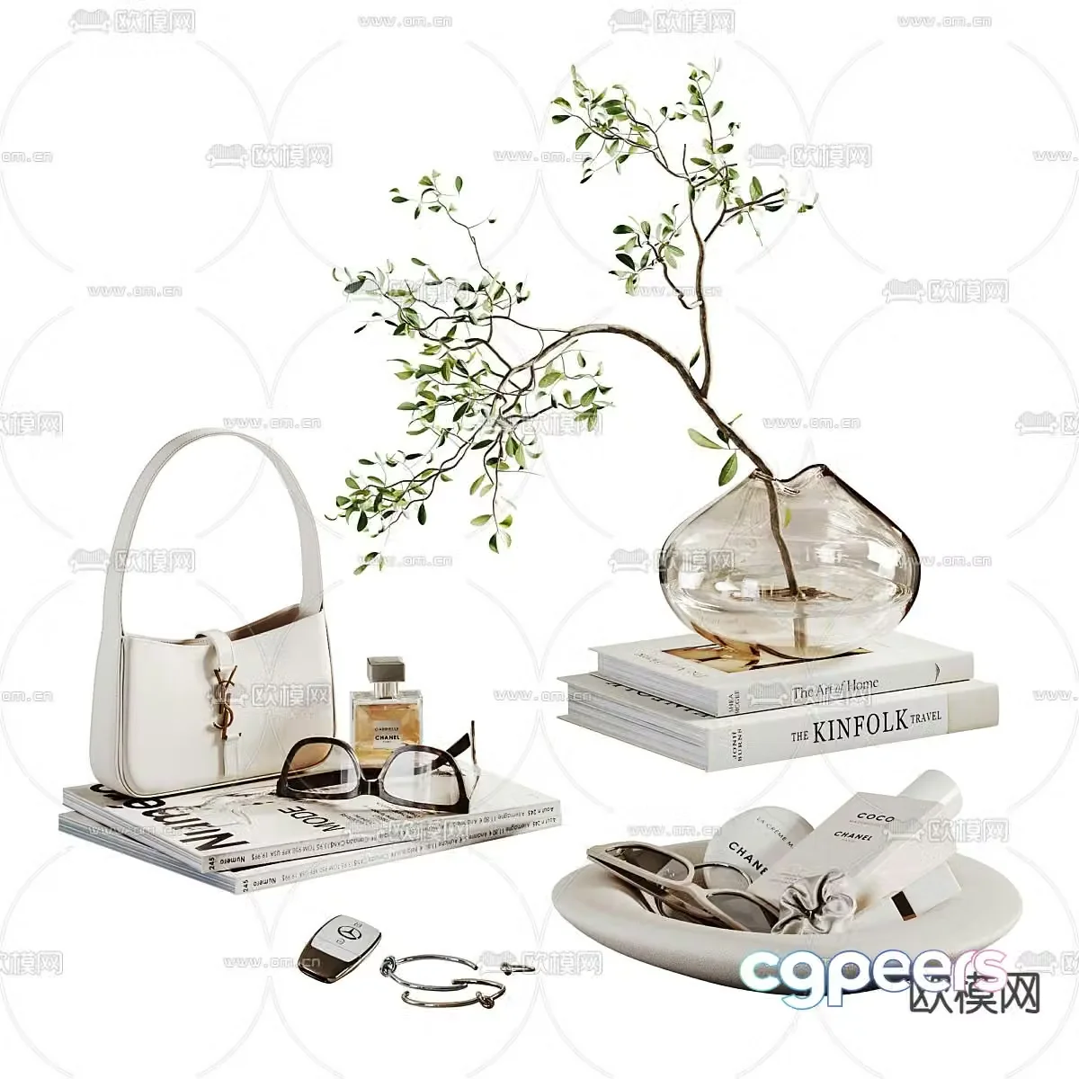 Decoration Desktop Ornaments Vase Flower Art 3D Model