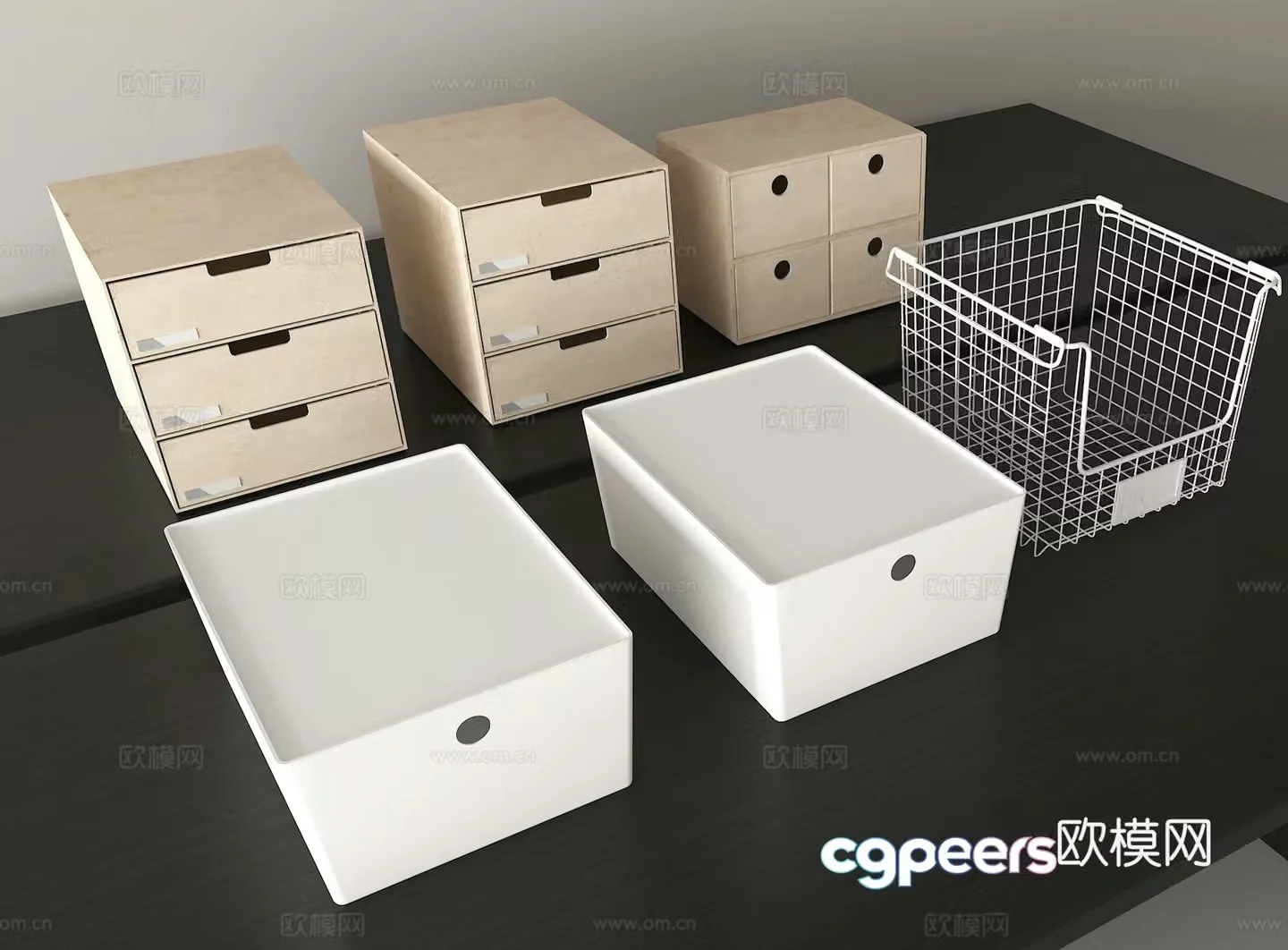 Storage box storage drawer storage rack storage box 3d model