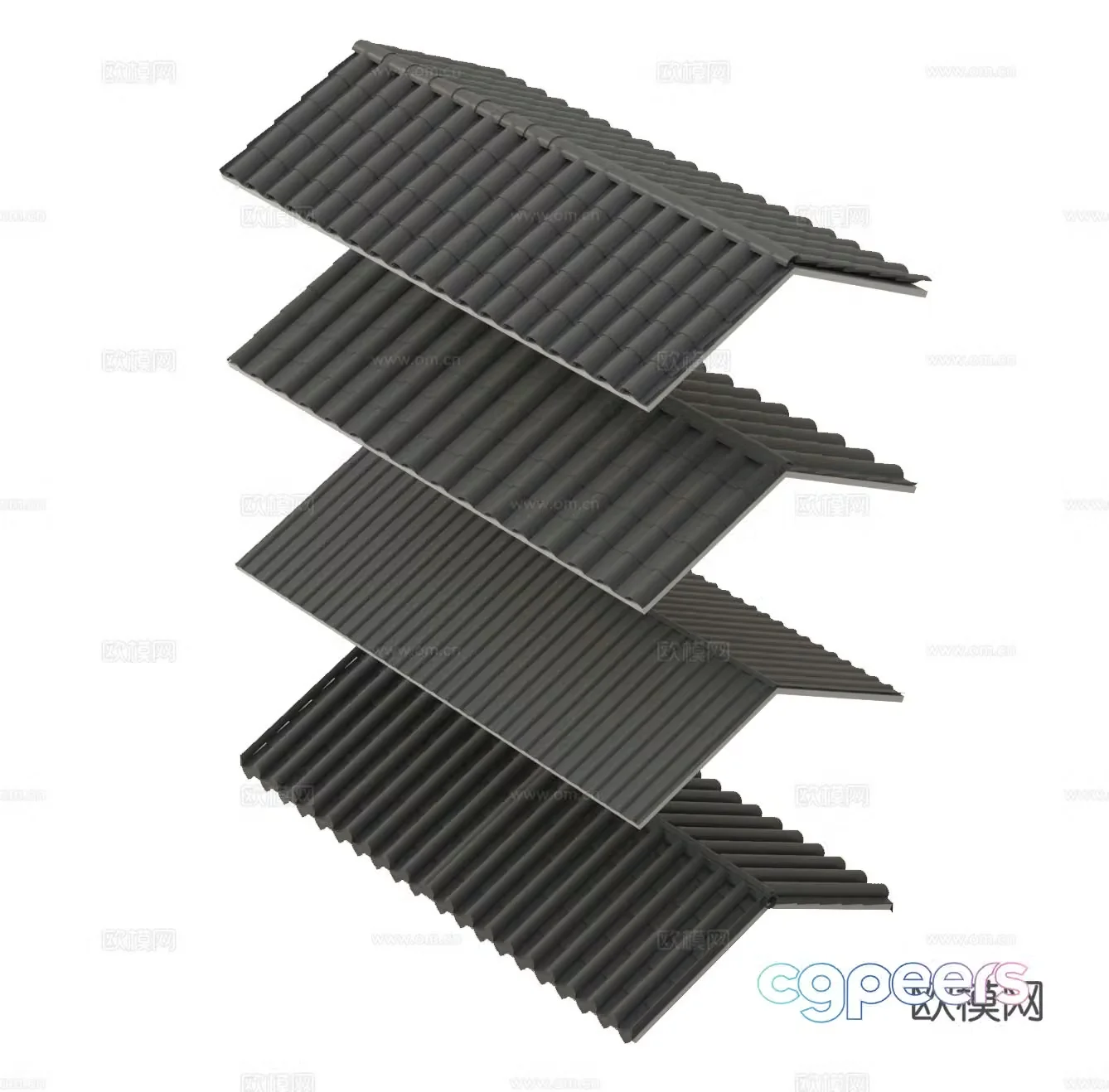 Roof Tile Roof Eaves Eaves 3D Model
