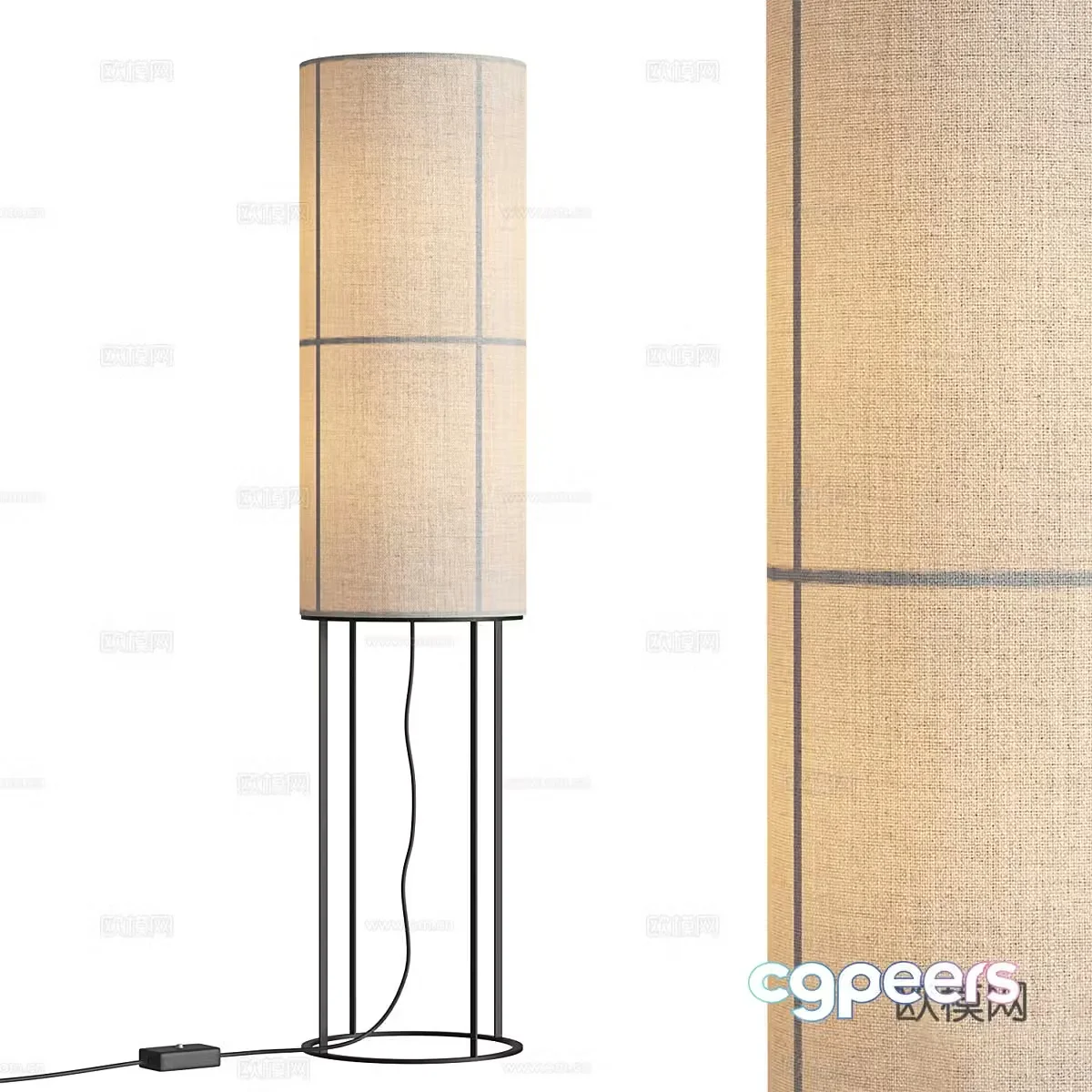 New Chinese HASHIRA Floor Lamp 3D Model