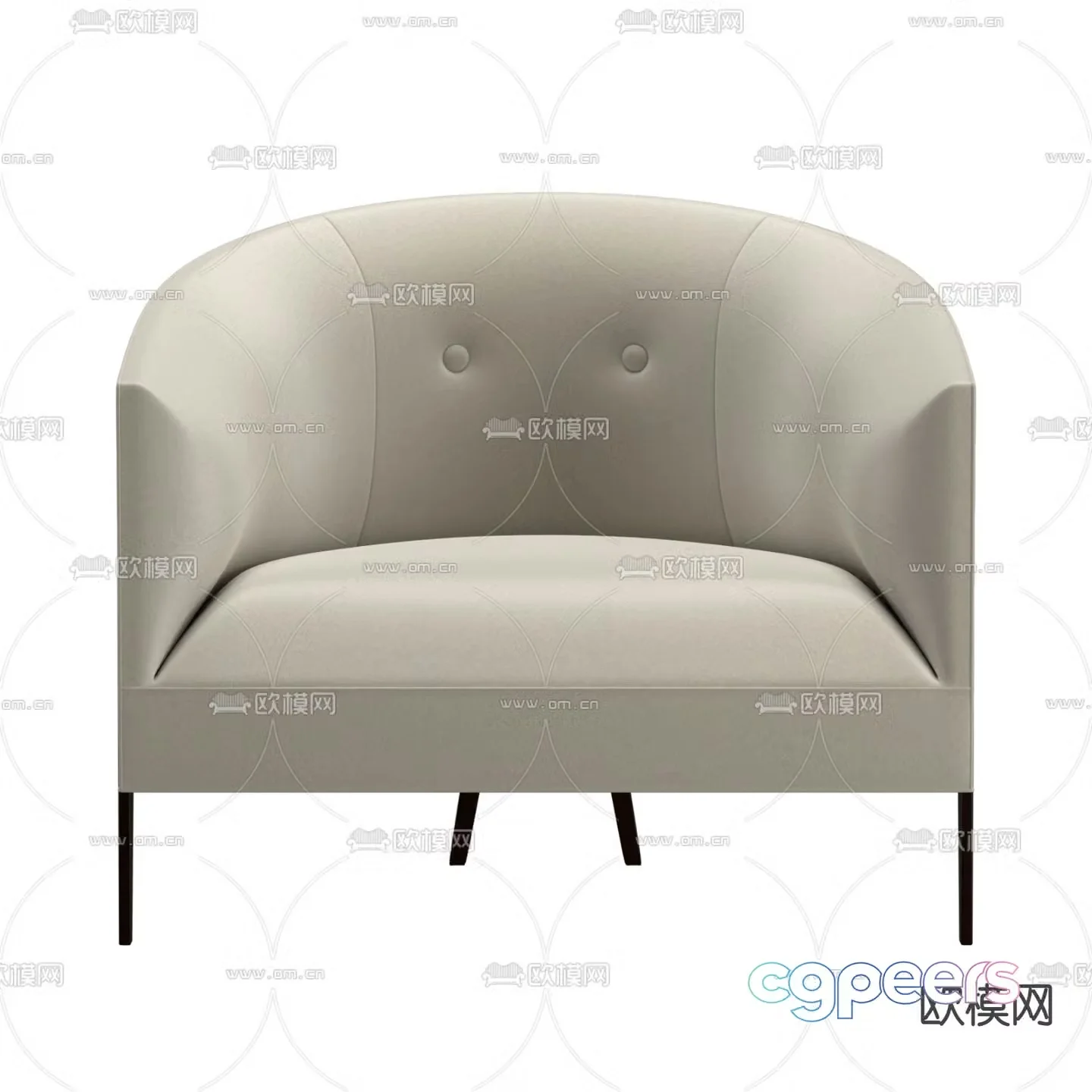 Single sofa leisure sofa 3d model