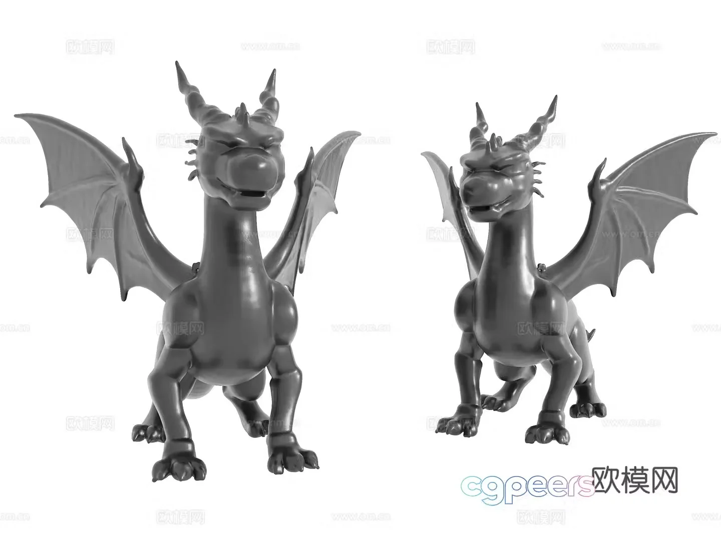 Modern sculpture ornaments Dragon dragon sculpture stone sculpture 3d model