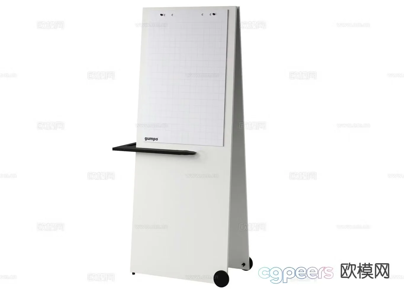 Office supplies notepad calendar 3d model
