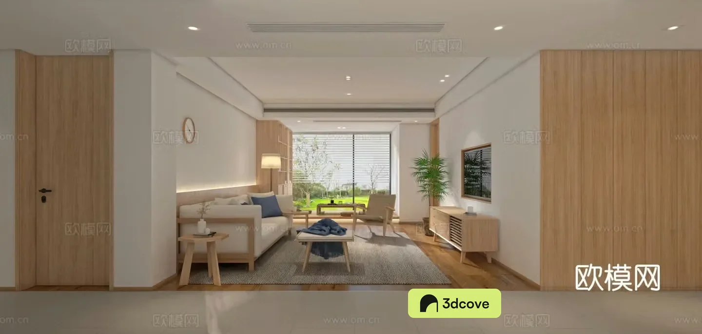 log style living room