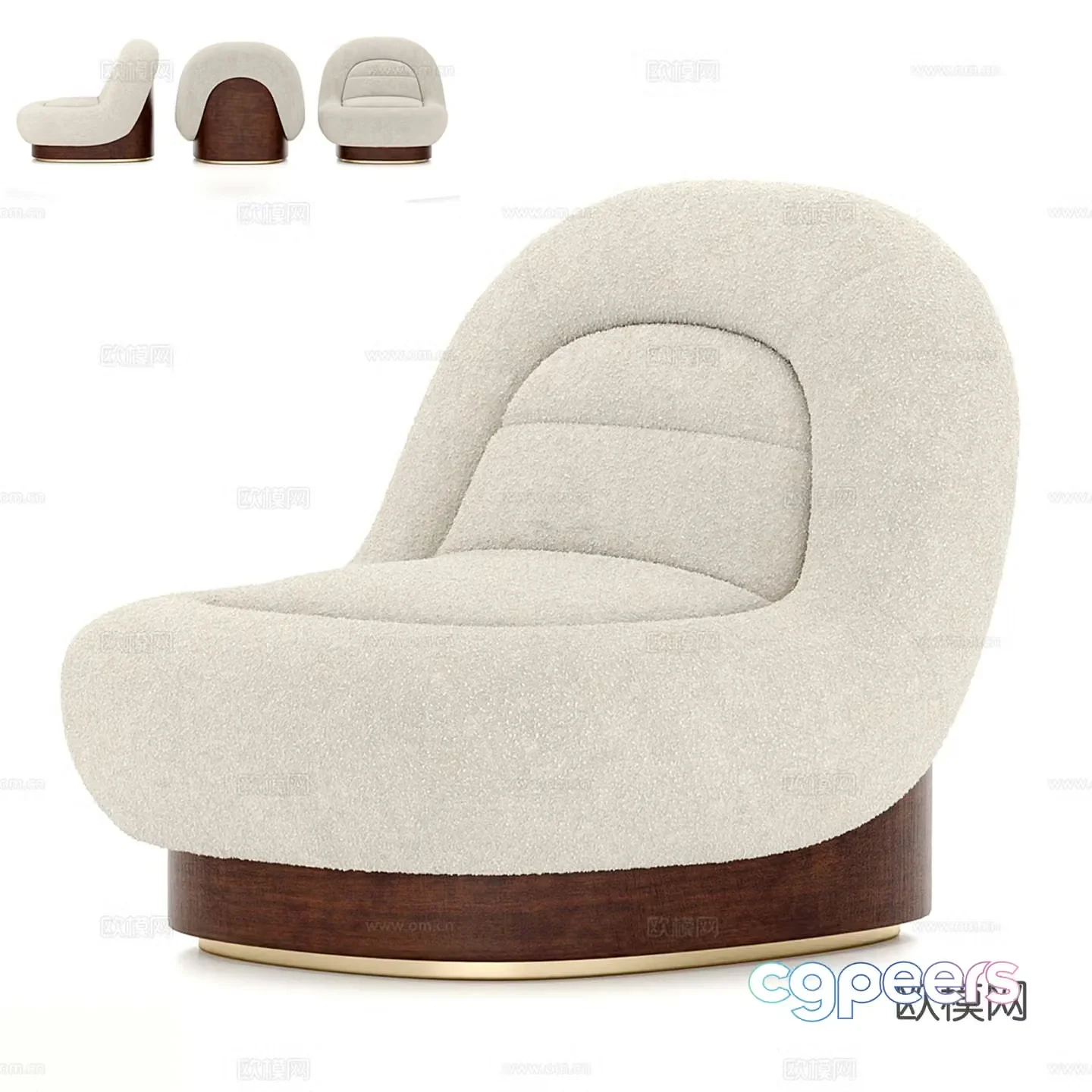 Modern single sofa 3d model