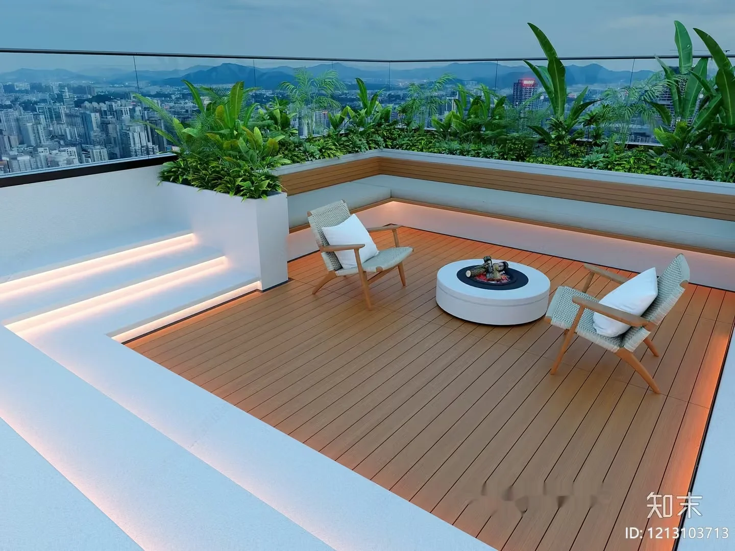Cozy Rooftop Patio 3D Model – 20769 – VRAY Render