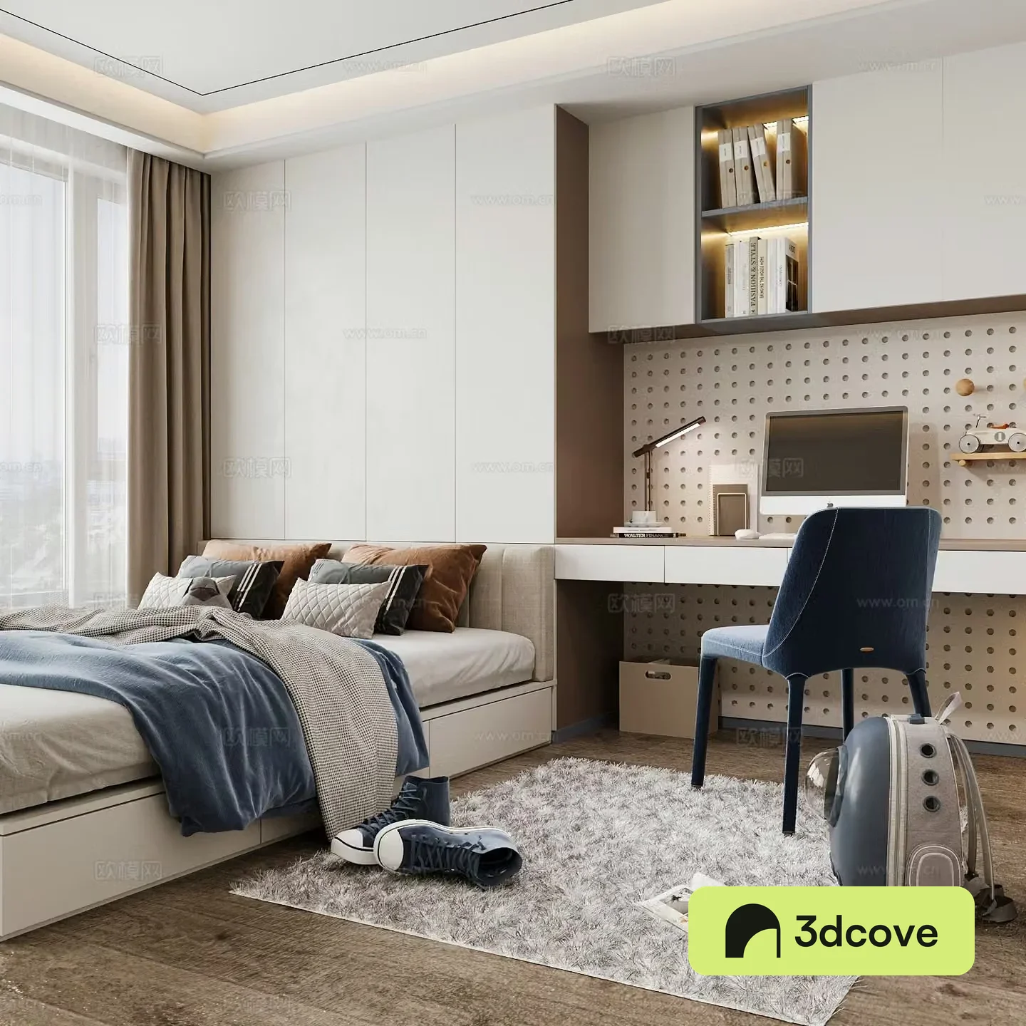 Modern home bedroom Modern bedroom Italian bedroom Simple bedroom Italian bed