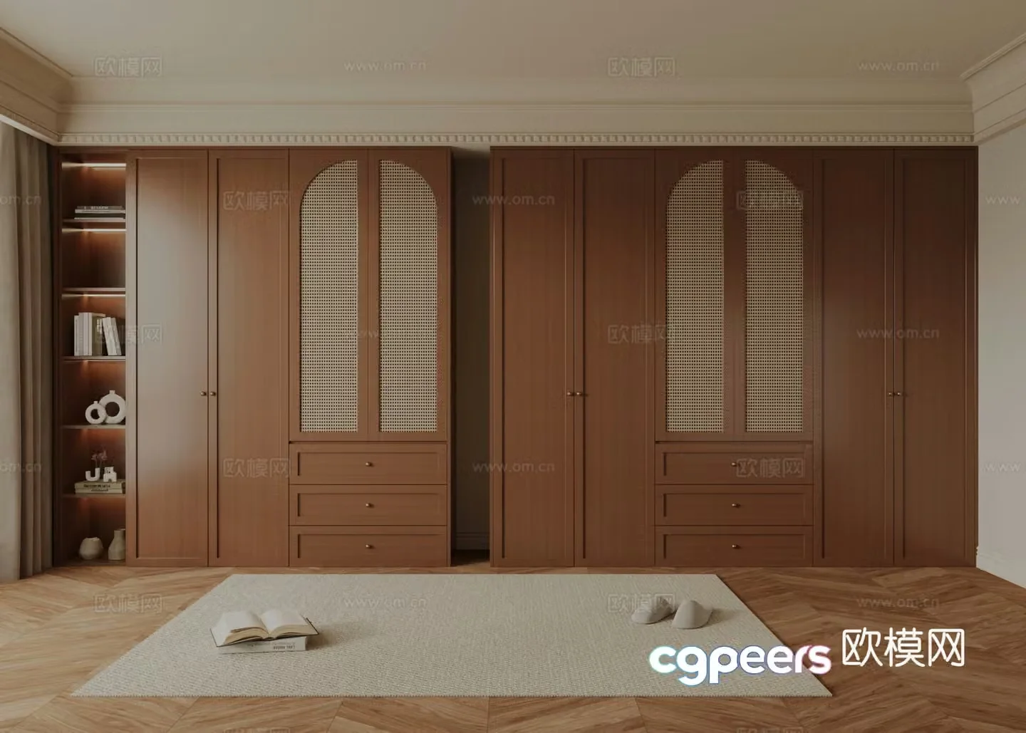 French medieval wind wardrobe 3d model