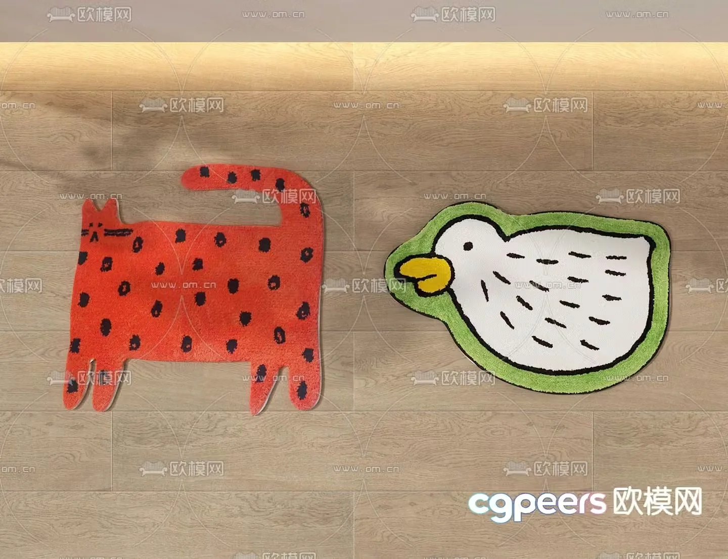 Children’s cartoon carpet 3d model