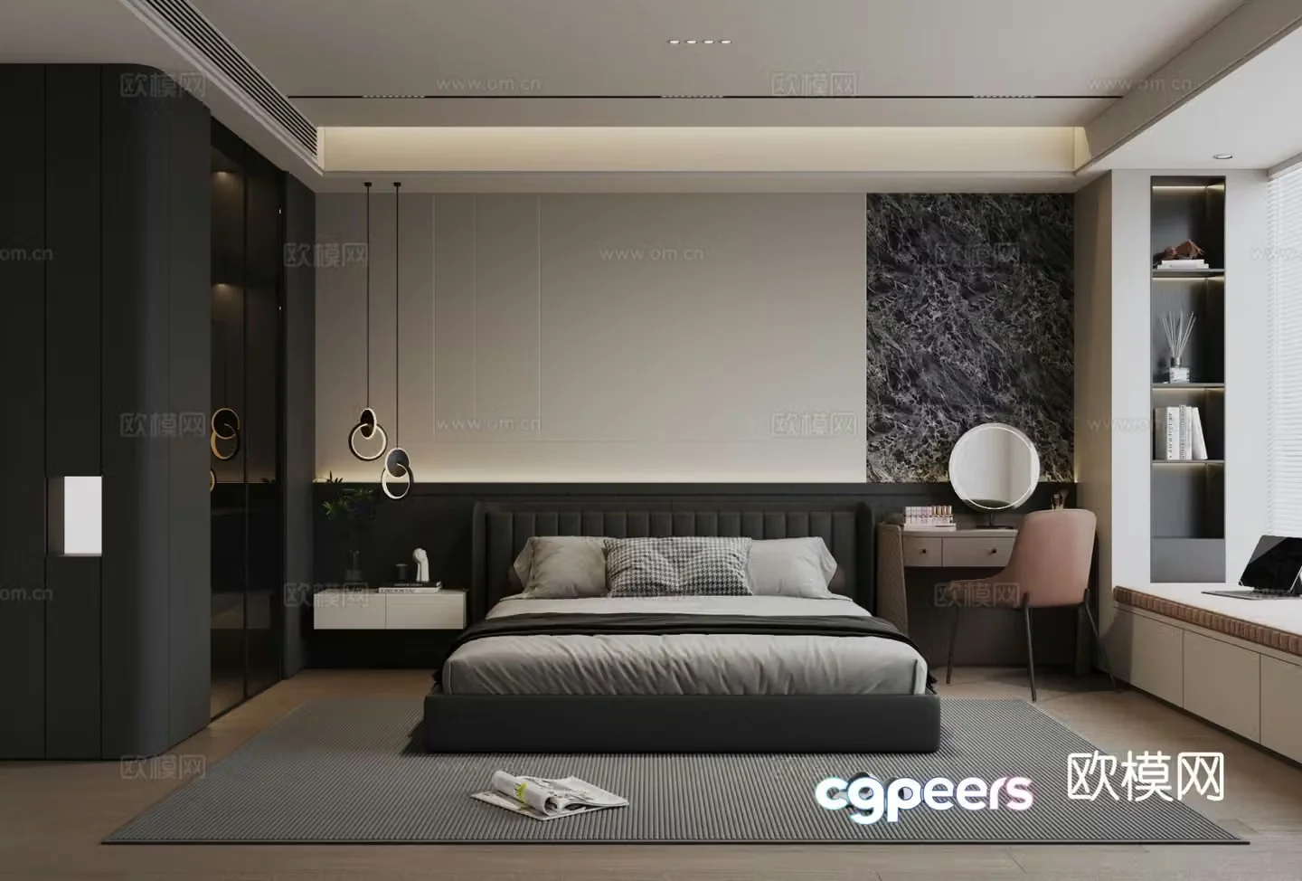 Italian style bedroom 3d model