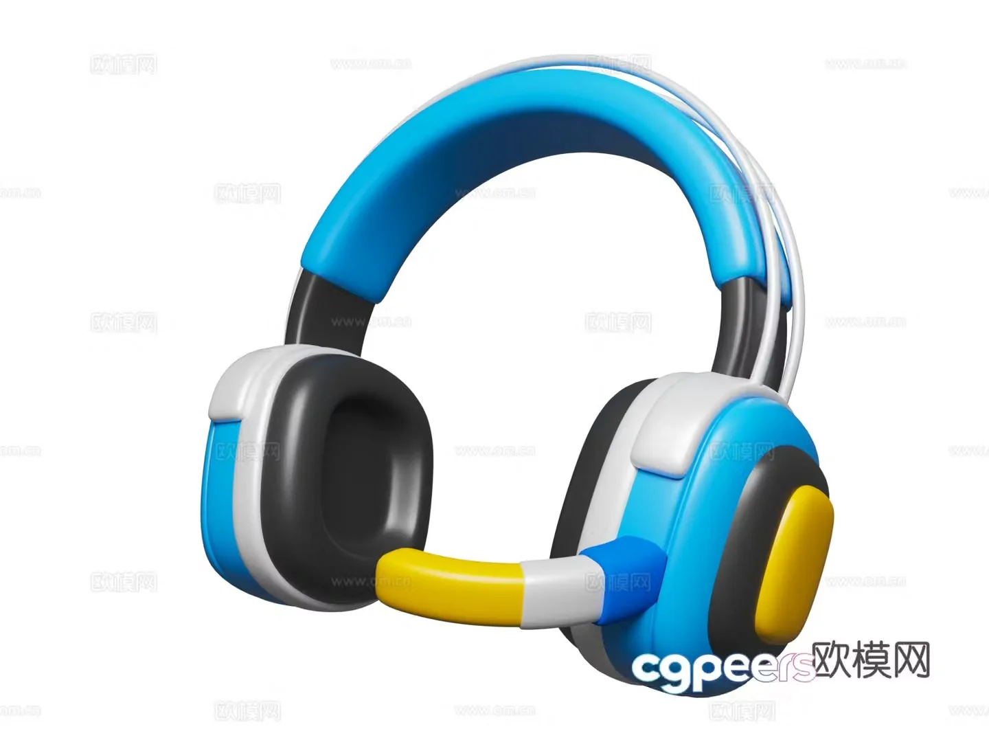 Headphones Cartoon game equipment theme Cartoon game equipment game equipment theme 3d model