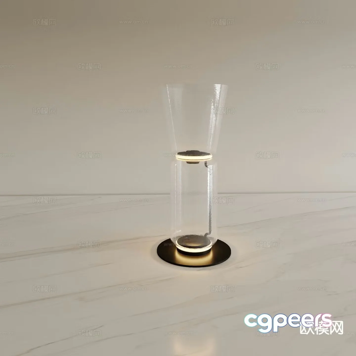 Glass table lamp bedside lamp 3d model