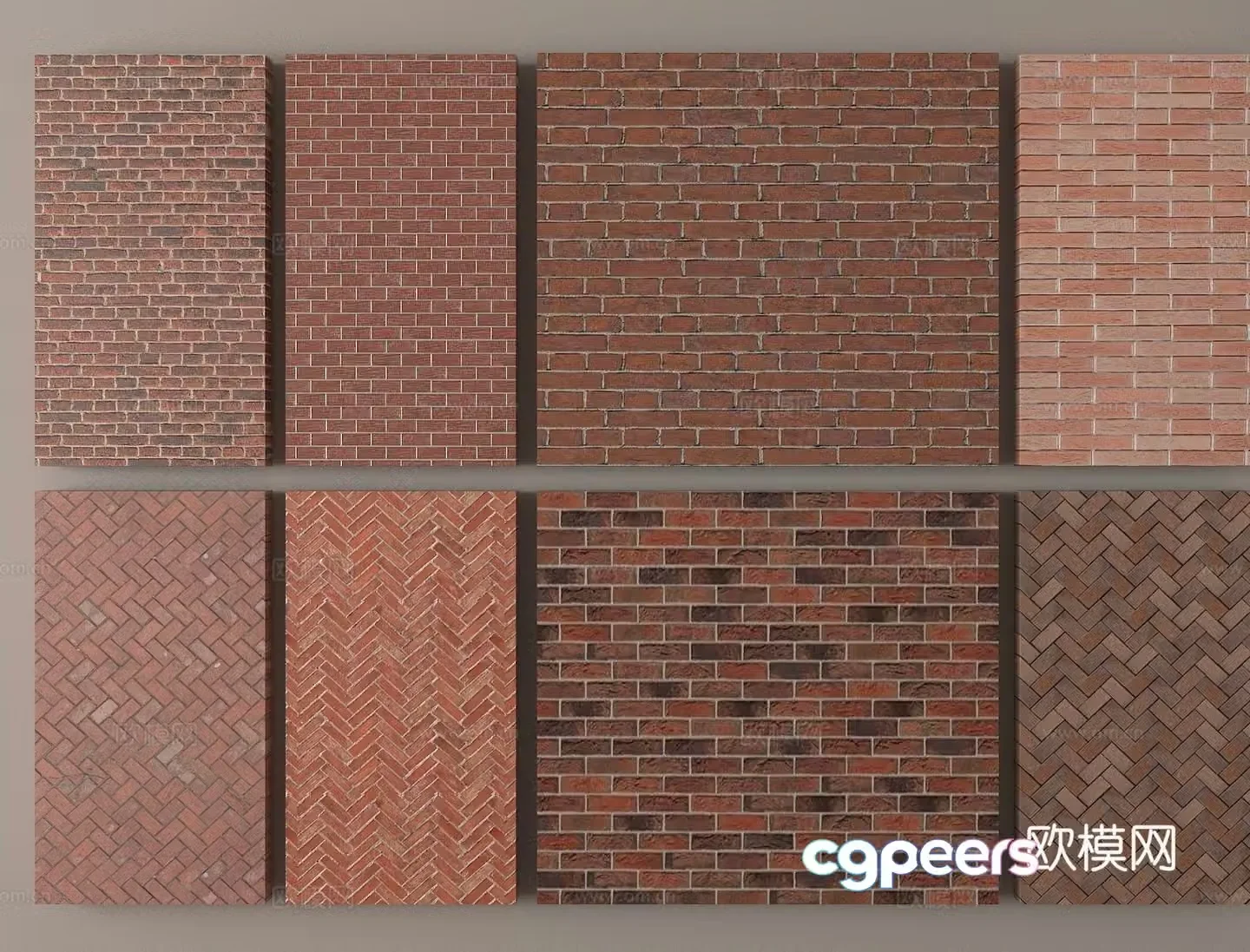 red brick wall brick wall wall tiles 3d model